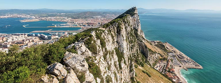 A view over the Rock of Gibraltar